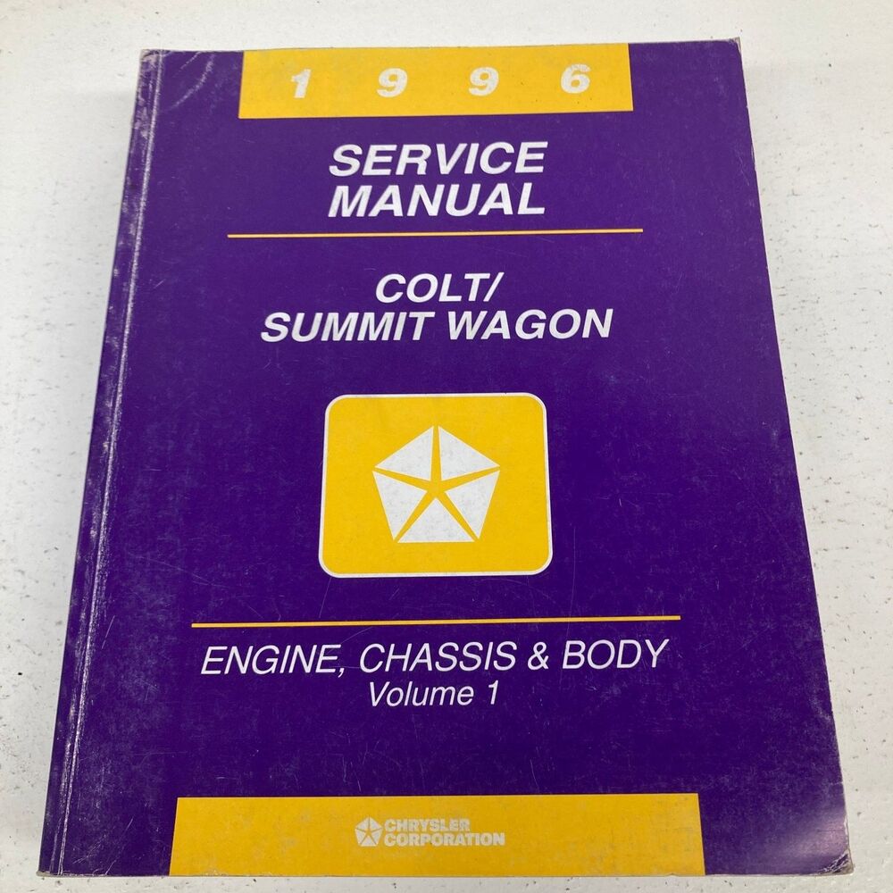 1996 Mitsubishi Colt Summit Wagon Service Manual Engine Chassis Body Vol 1